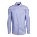 Mens Light Blue Kason Herringbone Slim Fit L/s Shirt 51688 by HUGO from Hurleys