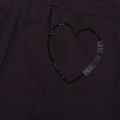 Womens Black Crystal Heart Sweat Pants 90777 by Love Moschino from Hurleys