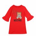 Girls Poppy Red Toy Glitter Heart Dress 47334 by Moschino from Hurleys