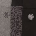 Mens Black Paisley 3 Pack Sock Gift Set 49268 by Pretty Green from Hurleys