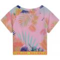 Girls Pink Multi Palm Print Top 104438 by Billieblush from Hurleys