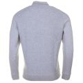 Mens Light Grey Marl Double Faced Bomber Sweat Top