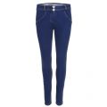 Womens Blue Denim Yellow Stitch Mid Rise Skinny Jeans 24698 by Freddy from Hurleys