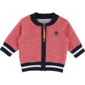 Baby Red & Navy Reversible Knitted Cardigan 13371 by Timberland from Hurleys