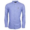 Mens Storm Blue Linen L/s Shirt 10790 by Lyle & Scott from Hurleys