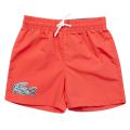 Boys Watermelon Branded Swim Shorts 23324 by Lacoste from Hurleys