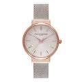 Womens Rose Gold & Silver Mesh Hackney Watch 72900 by Olivia Burton from Hurleys