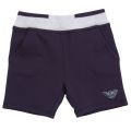 Baby Blue Branded Sweat Shorts 6467 by Armani Junior from Hurleys