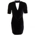 Womens Black Vifennie Velvet Dress