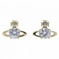 Womens White And Gold Reina Earrings 24714 by Vivienne Westwood from Hurleys
