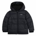 Boys Black Branded Hooded Padded Jacket 75634 by BOSS from Hurleys