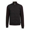Mens Black Pasport Quilted Zip Through Sweat Jacket 50916 by Ted Baker from Hurleys