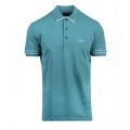 Athleisure Mens Turquoise Paddy 1 Regular Fit S/s Polo Shirt 100050 by BOSS from Hurleys