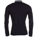 Mens Black Tipped Slim Fit L/s Polo Shirt 61353 by Armani Jeans from Hurleys