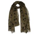 Womens Khaki Large Leopard Printed Scarf 94775 by Katie Loxton from Hurleys