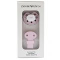 Baby Pink Branded Dummy & Clip 38058 by Emporio Armani from Hurleys