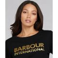 Womens Black Reine Overlayer Sweat Top 94109 by Barbour International from Hurleys