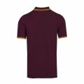 Mens Mahogany Twin Tipped S/s Polo Shirt 52222 by Fred Perry from Hurleys