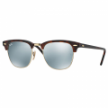 Sand Havana & Silver Mirror RB3016 Clubmaster Sunglasses