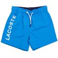 Boys Turquoise Branded Swim Shorts 71310 by Lacoste from Hurleys