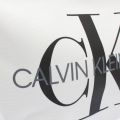 Womens White Canvas Monogram Tote Bag 39005 by Calvin Klein from Hurleys