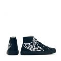 Mens Navy Plimsoll High Top Canvas Trainers 91127 by Vivienne Westwood from Hurleys