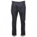 Mens 12.08oz F9.99 Blue Unwashed ED-55 Rainbow Selvage Relaxed Tapered Fit Jeans 18941 by Edwin from Hurleys