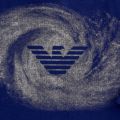 Baby Blue Wave Print Logo L/s Tee Shirt