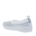 Womens White And Silver Uberknit Ballerina Bow Shoes 23844 by FitFlop from Hurleys