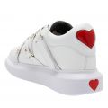 Womens White Heart Rivet Trainers 79213 by Love Moschino from Hurleys