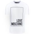 Mens Optical White Rubber Logo Regular Fit S/s T Shirt 35217 by Love Moschino from Hurleys