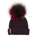 Womens Mulberry/Rainbow Wool Hat with Pom 47590 by BKLYN from Hurleys