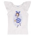 Girls White Doll S/s T Shirt 40159 by Mayoral from Hurleys