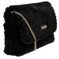 Womens Black Velvet Quilted Clutch Bag 47959 by Love Moschino from Hurleys