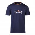 Mens Navy Reflex Shark Logo S/s T Shirt 105861 by Paul And Shark from Hurleys