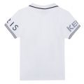 Junior Optic White Logo Tipped S/s Polo Shirt 36496 by Kenzo from Hurleys