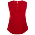 Womens Bright Red Natalle Crepe Sleeveless Bow Top