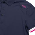 Athleisure Mens Navy/Pink Paule 6 Slim Fit S/s Polo Shirt 74423 by BOSS from Hurleys