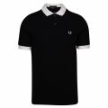Mens Navy Colour Block Collar S/s Polo Shirt 38184 by Fred Perry from Hurleys