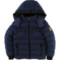 Little Mark Jacobs Boys Navy Padded Logo Trim Hooded Coat 28539 by Marc Jacobs from Hurleys