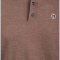Mens Tan Wembley Knitted L/s Polo Shirt 98352 by Ted Baker from Hurleys