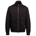 Mens Black Mixed Media Zip Sweat Jacket 107248 by Armani Exchange from Hurleys