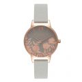 Womens Grey & Rose Gold Lace Detail Watch 27968 by Olivia Burton from Hurleys