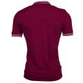 Mens Rosewood Tramline Tipped S/s Polo Shirt 14786 by Fred Perry from Hurleys