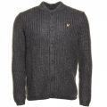 Mens Charcoal Marl Mini Shawl Knitted Cardigan 7562 by Lyle and Scott from Hurleys