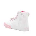 Girls White/Pink Unicorn Wings Hi Tops 73344 by Lelli Kelly from Hurleys