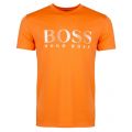 Mens Bright Orange Beach Big Logo S/s T Shirt 26773 by BOSS from Hurleys