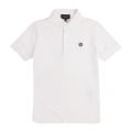 Boys White Small Rubber Logo S/s Polo Shirt 82145 by Emporio Armani from Hurleys