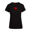 Womens Black The Slim Tee Patch S/s T Shirt 88317 by HUGO from Hurleys
