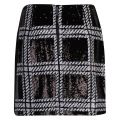 Womens Black Hoopss Check Sequin Mini Skirt 50752 by Ted Baker from Hurleys